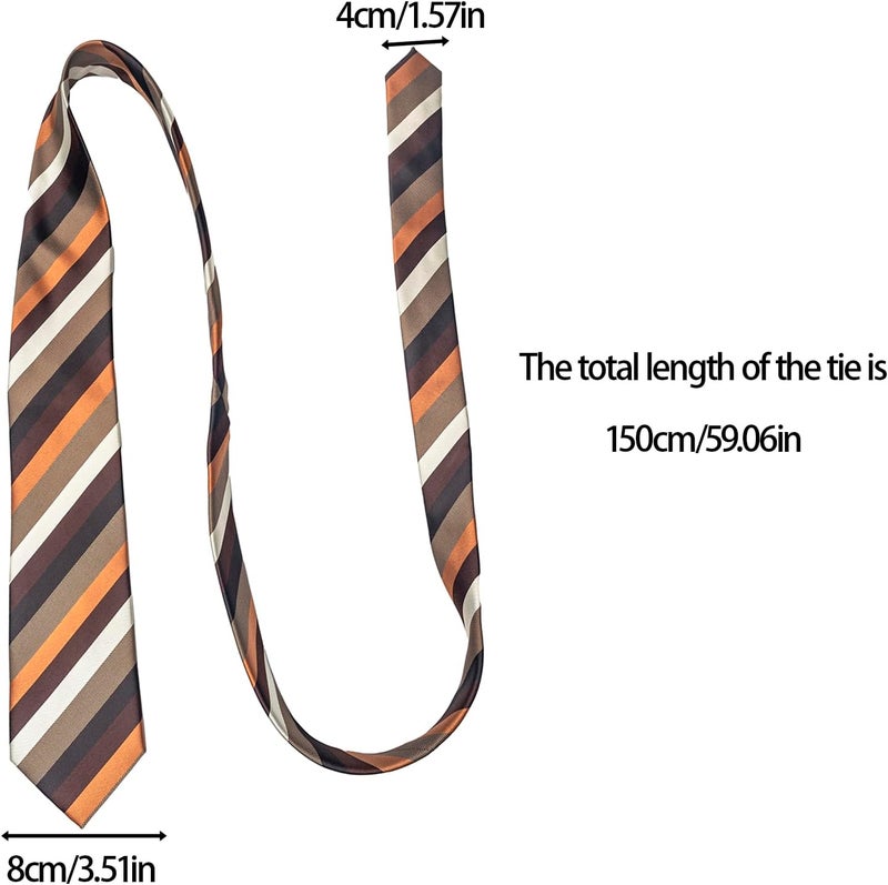 FVCENT Men's Tie Classic Slant Stripe Tie Movie Costume Role Playing Party Dress Up Life Work Accessories - Image 2